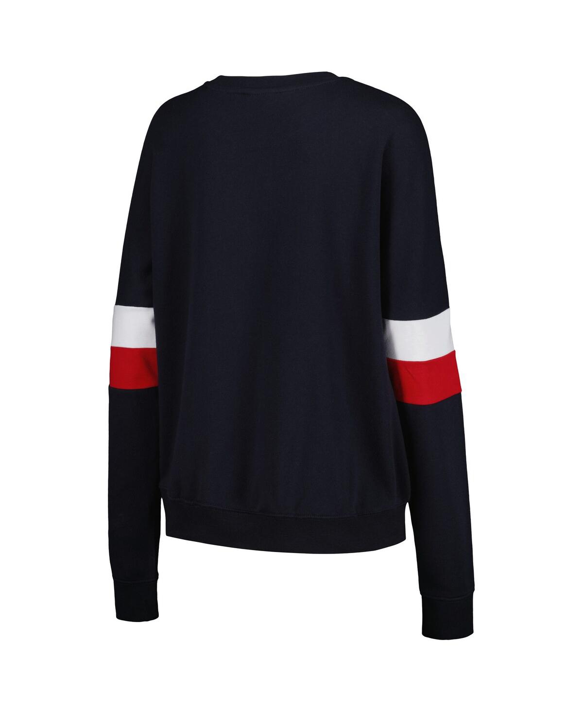 New Era Women'sAtlanta Braves Game Day Crew Pullover Sweatshirt - Navy