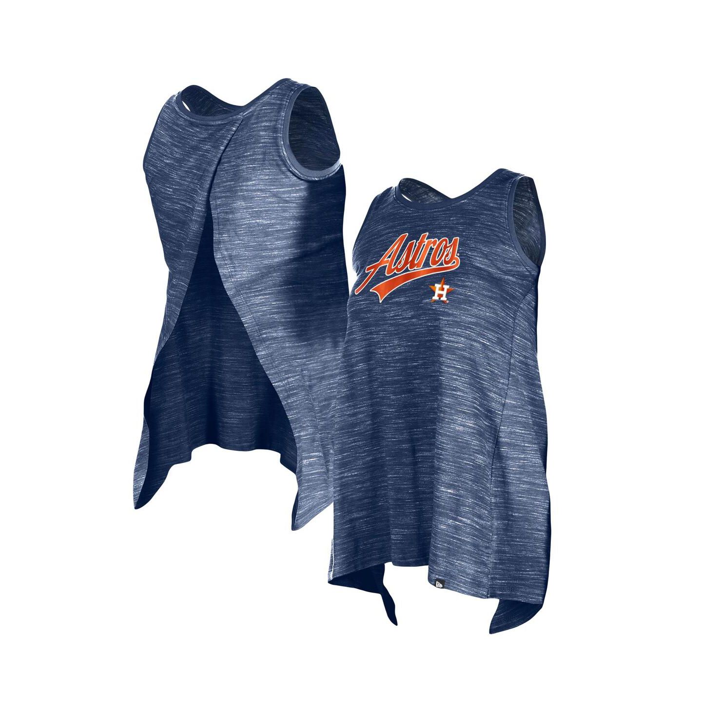 Женский топ New Era Navy Houston Astros Space-Dye Active — фото 1