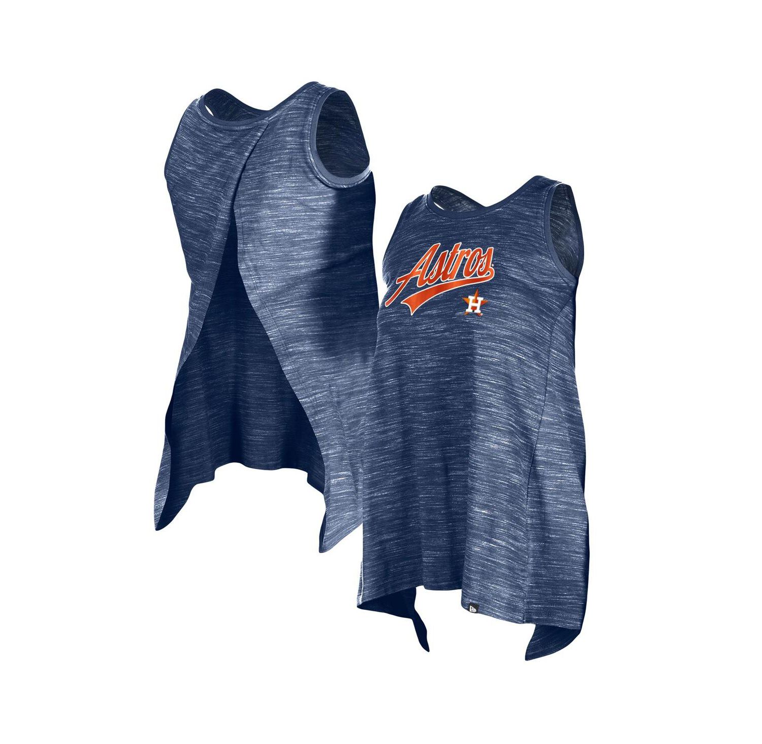 Women's Navy Houston Astros Space-Dye Active Tank Top