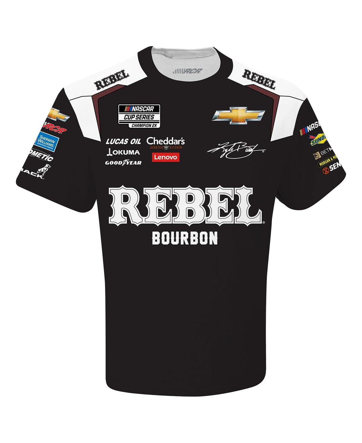 Richard Childress Racing Team Collection Men'sKyle Busch Rebel Bourbon Sublimated Uniform T-Shirt - Black
