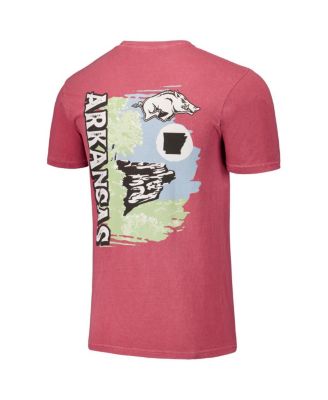 Men's and Women's Cardinal Arkansas Razorbacks Hyper Local Whitaker Point T-Shirt