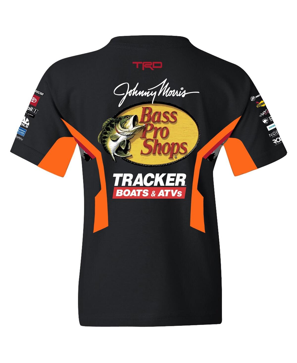 Joe Gibbs Racing Team Collection Big Boys and GirlsOrange Martin Truex Jr Bass Pro Shops Uniform T-Shirt - Black, Orange