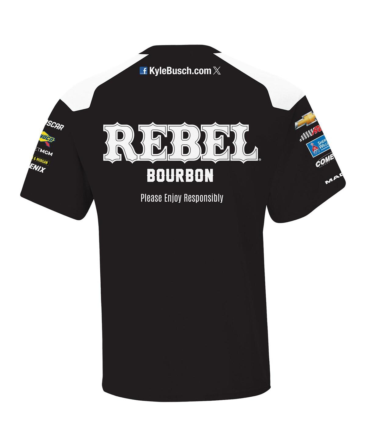 Richard Childress Racing Team Collection Men'sKyle Busch Rebel Bourbon Sublimated Uniform T-Shirt - Black