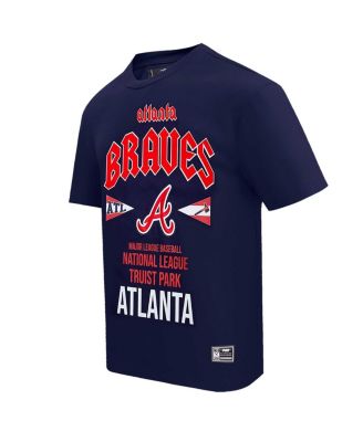 Men's Navy Atlanta Braves Oversized City Tour T-Shirt