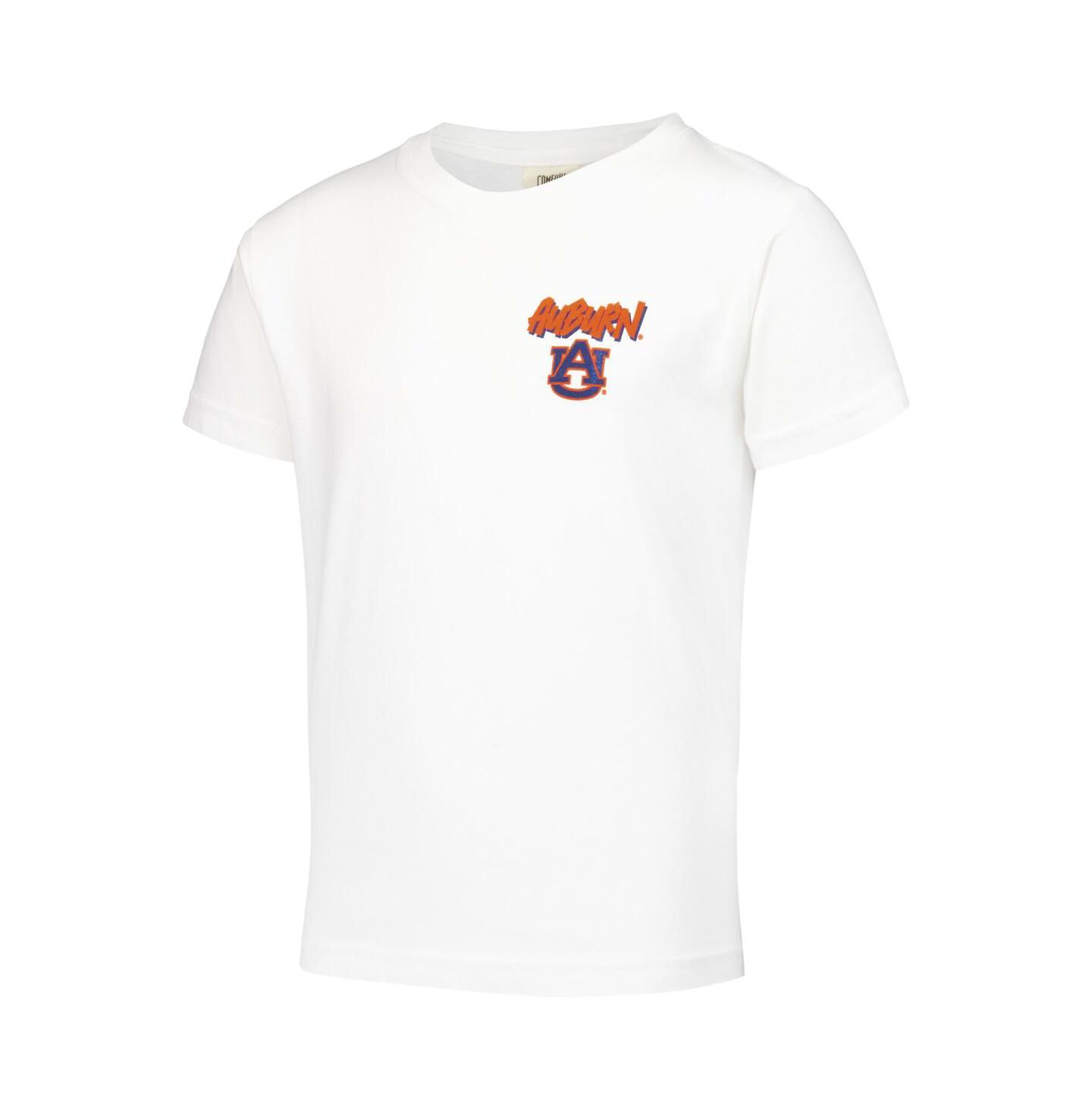 Детская футболка Image One White Auburn Tigers Hyperlocal Comfort Colors — фото 3