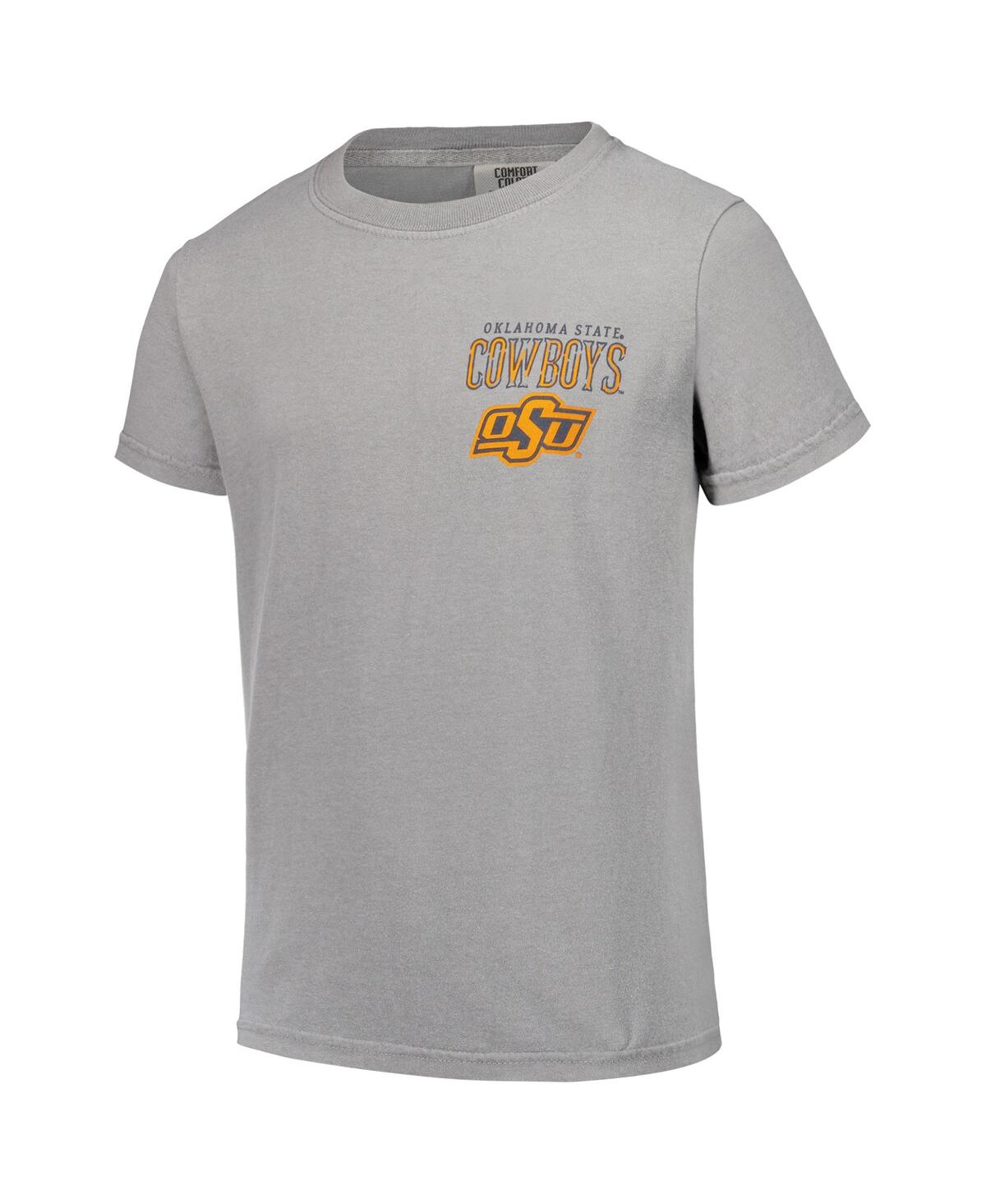 Image One Big Boys and GirlsOklahoma State Cowboys Hyperlocal Comfort Colors T-Shirt - Gray