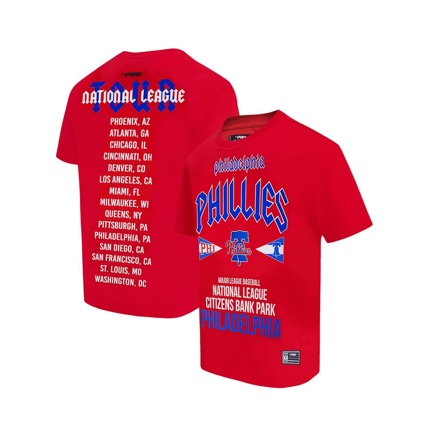 Мужская футболка Pro Standard Red Philadelphia Phillies Oversized City Tour — фото 1