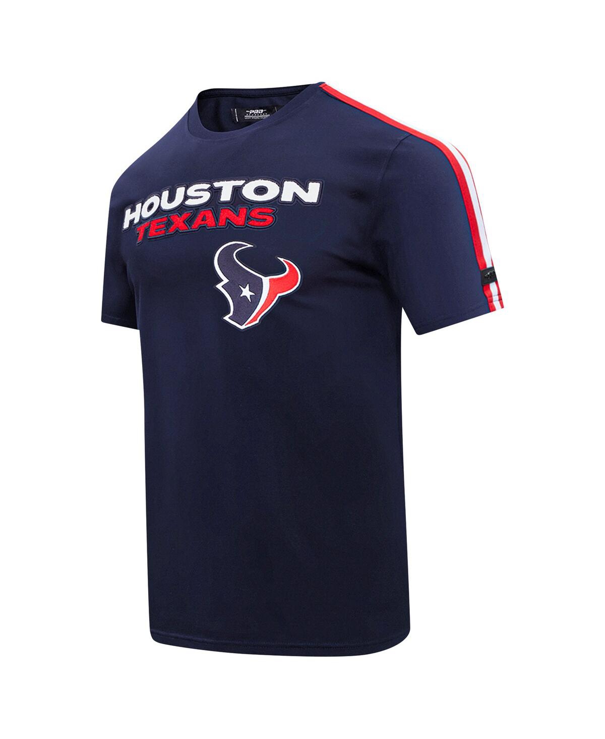 Pro Standard Men'sHouston Texans Striped T-Shirt - Navy