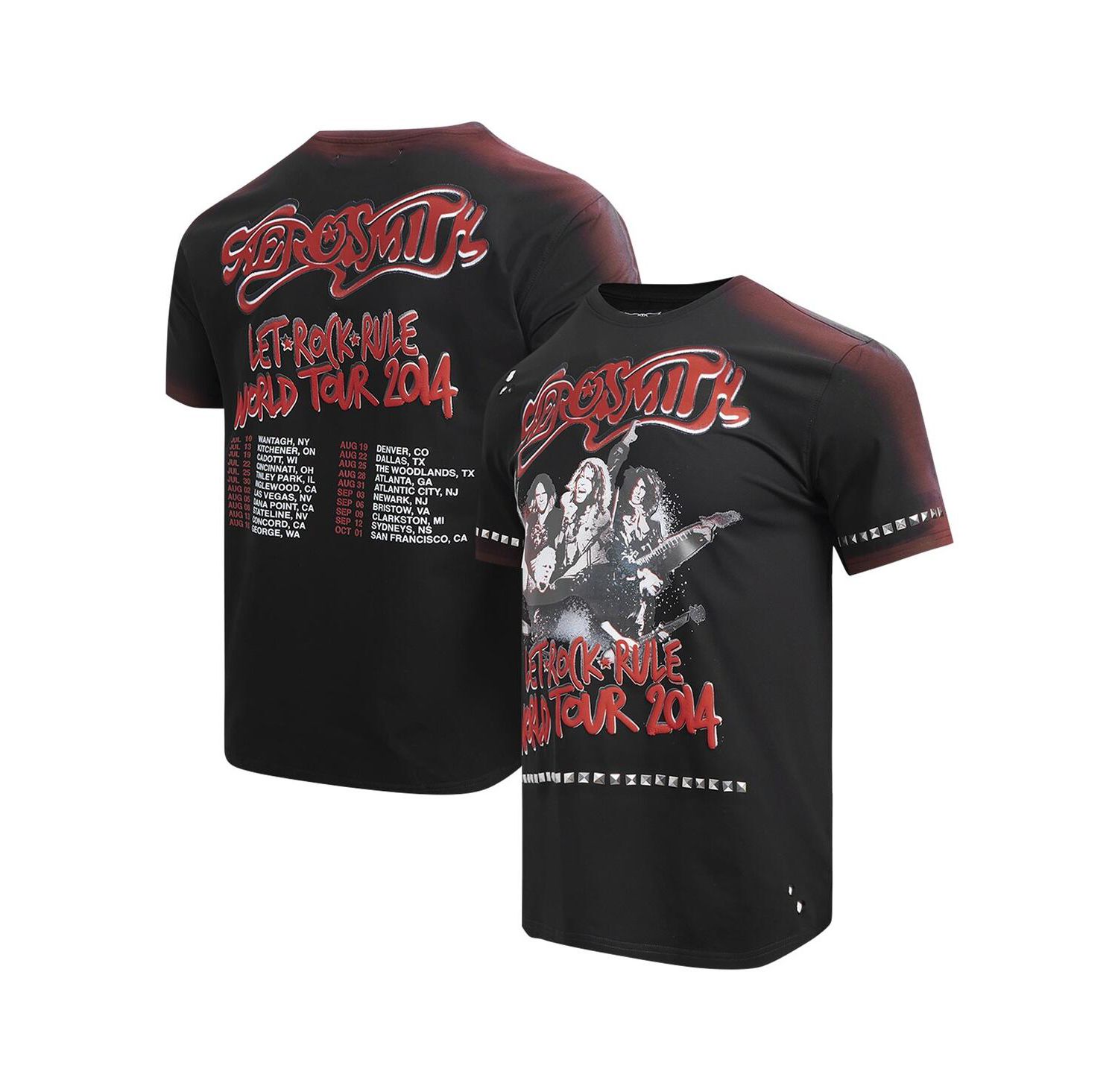 Men's Black Aerosmith Let Rock Rule the World Tour T-Shirt