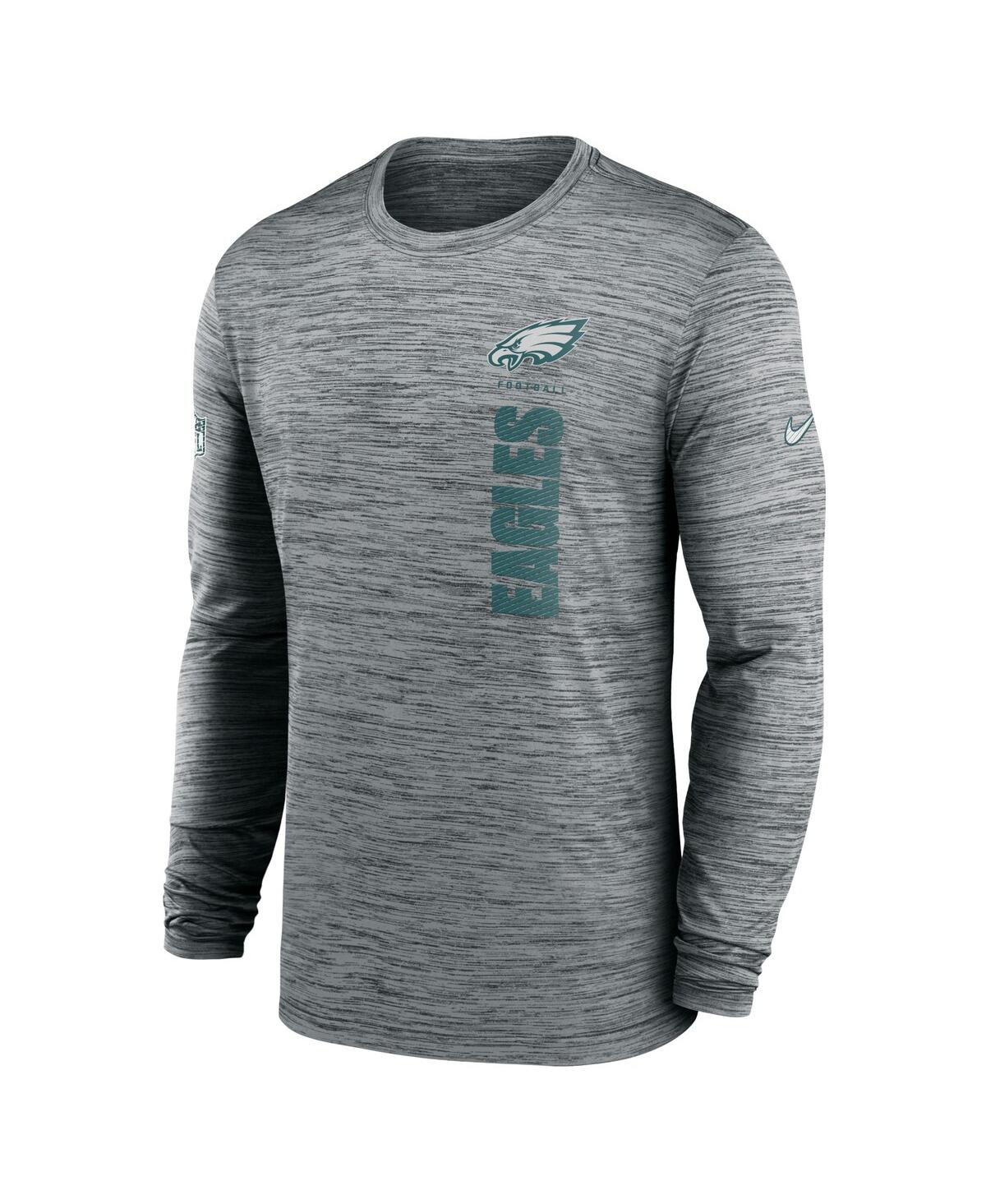 Nike Men'sPhiladelphia Eagles 2024 Sideline Velocity Performance Long Sleeve T-Shirt - Gray