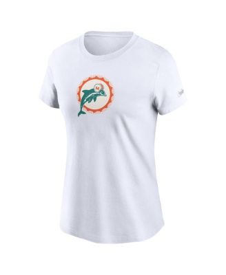 Women's White Miami Dolphins Primary Logo T-Shirt