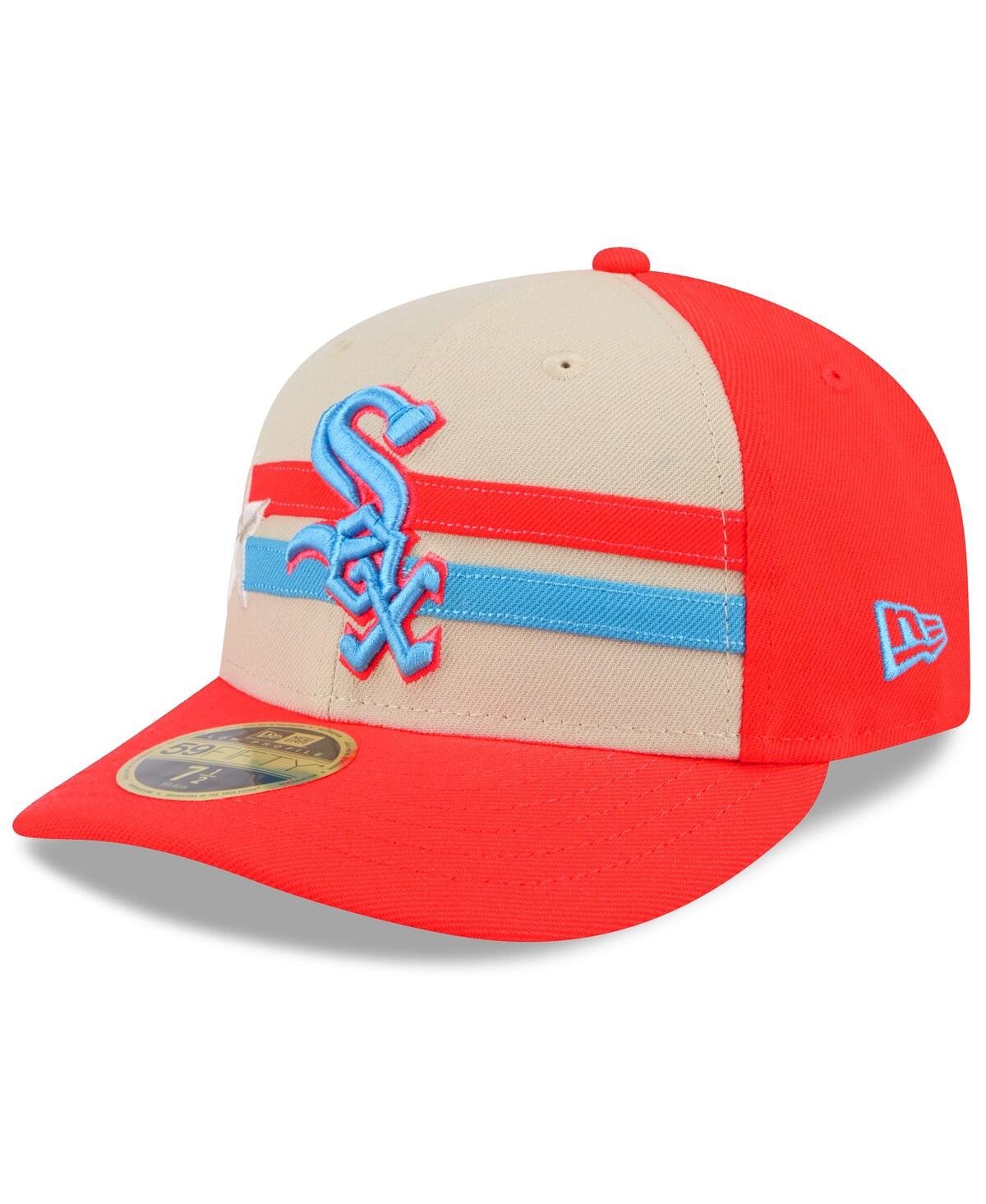 New Era Men'sCoral Chicago White Sox 2024 Mlb All-Star Game Low Profile 59FIFTY Fitted Hat - Tan, Coral