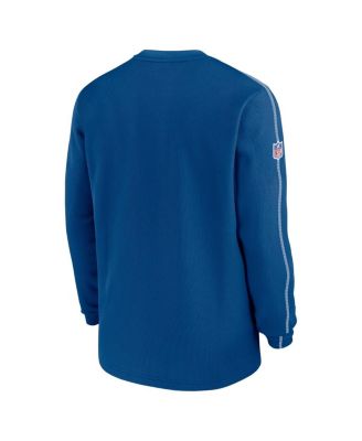 Men's Royal Indianapolis Colts Alternate Logo Coach Long Sleeve T-Shirt