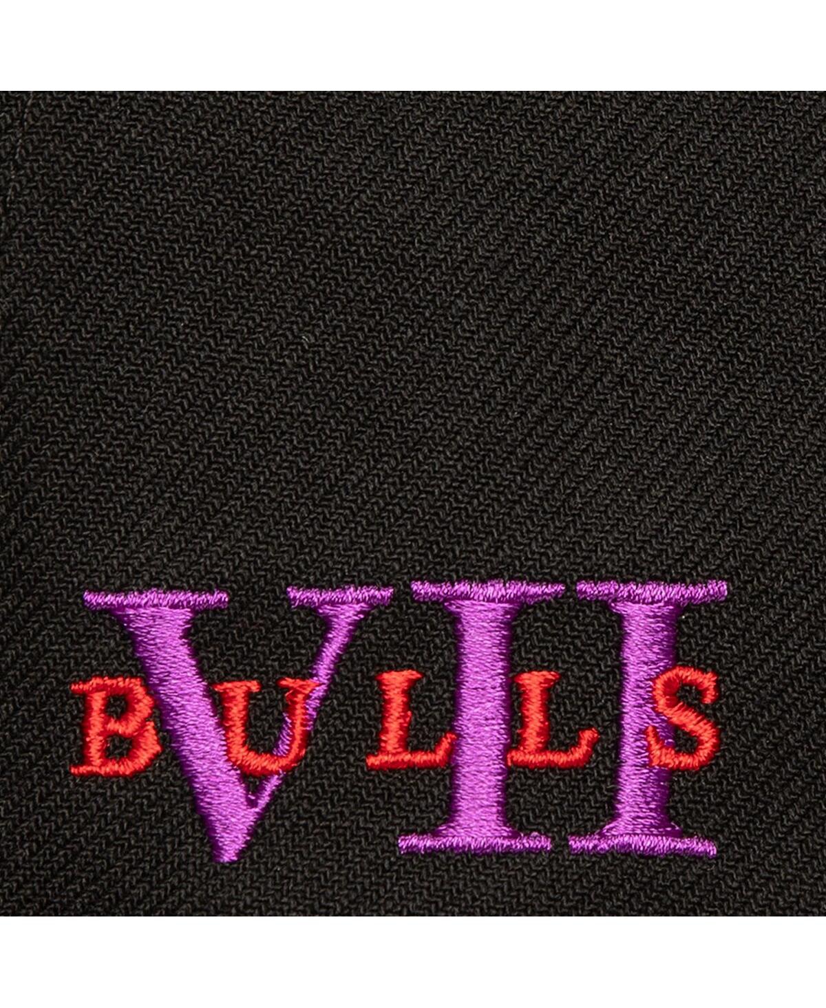 Mitchell & Ness Men's White/purple Chicago Bulls Core Snapback Hat In White,purple