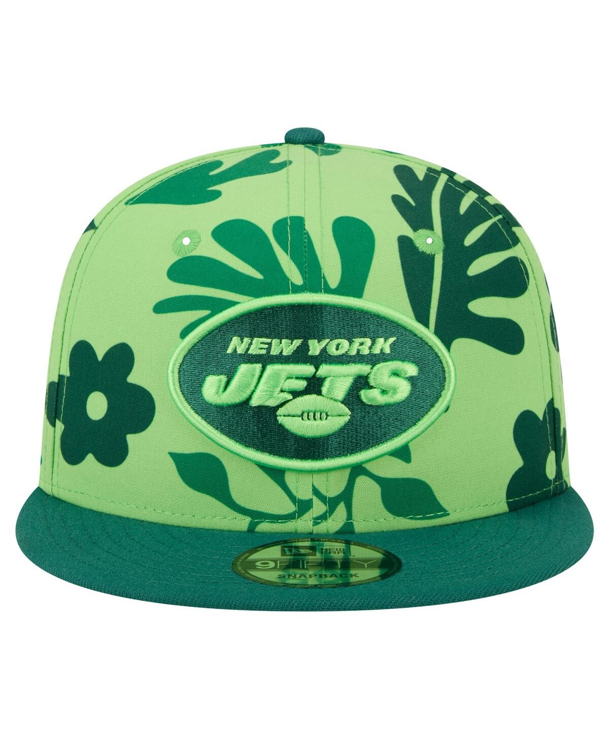 New Era Men'sNew York Jets Leafy 9FIFTY Snapback Hat - Light Green