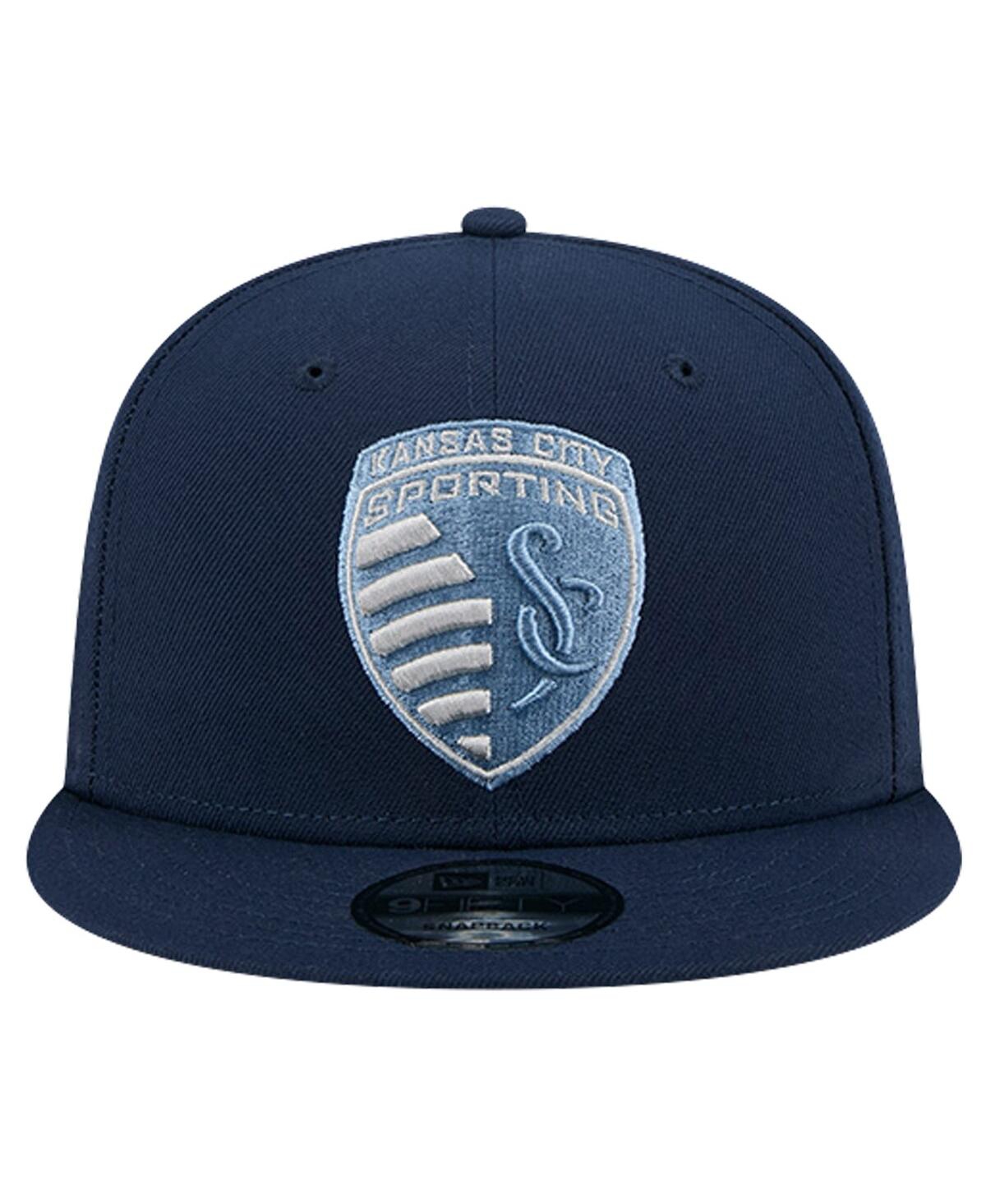 Shop New Era Men's Navy Sporting Kansas City 2024 Jersey Hook 9fifty Snapback Hat