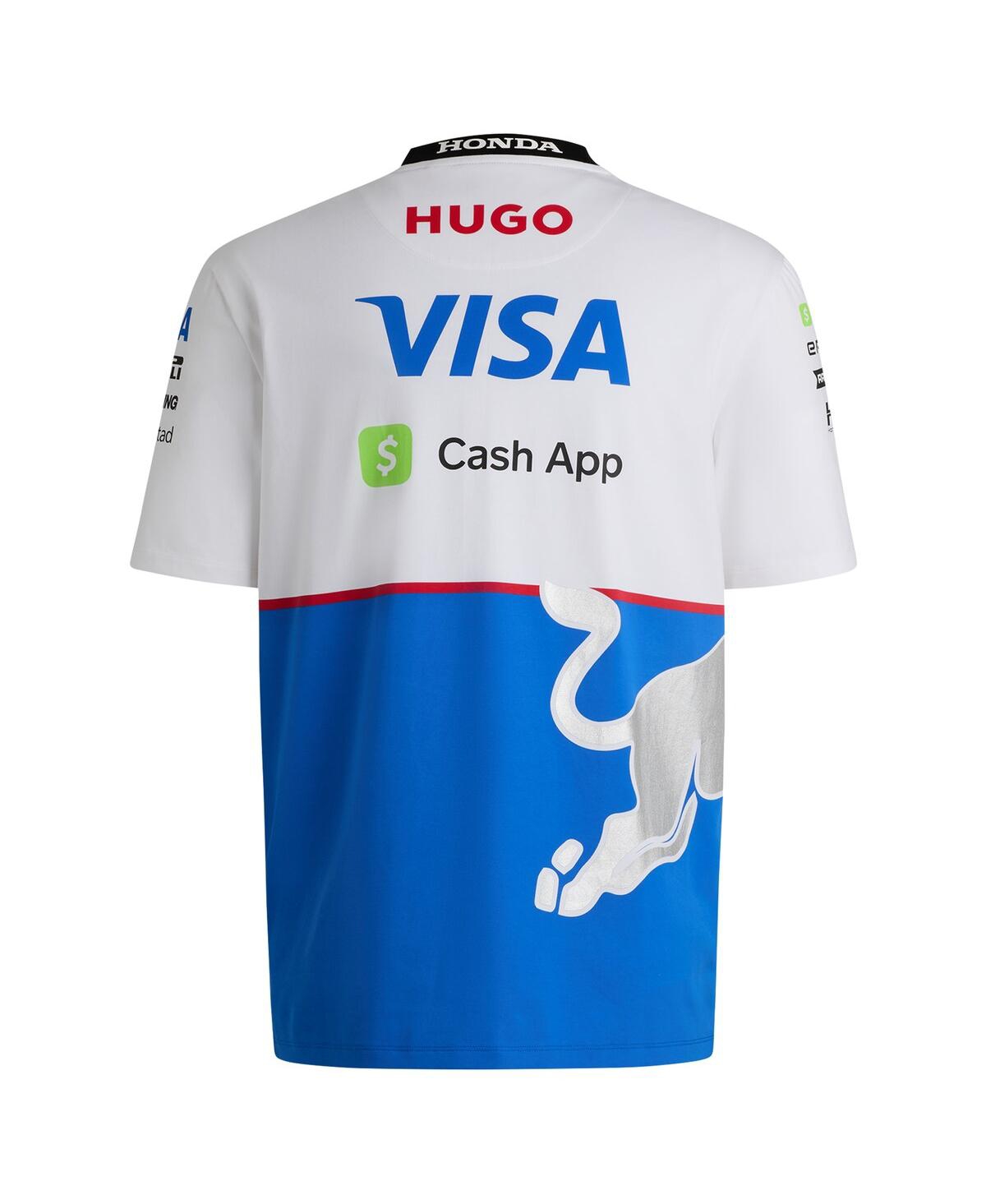 Hugo Boss Men'sWhite Rb Cash App T-Shirt - Royal, White
