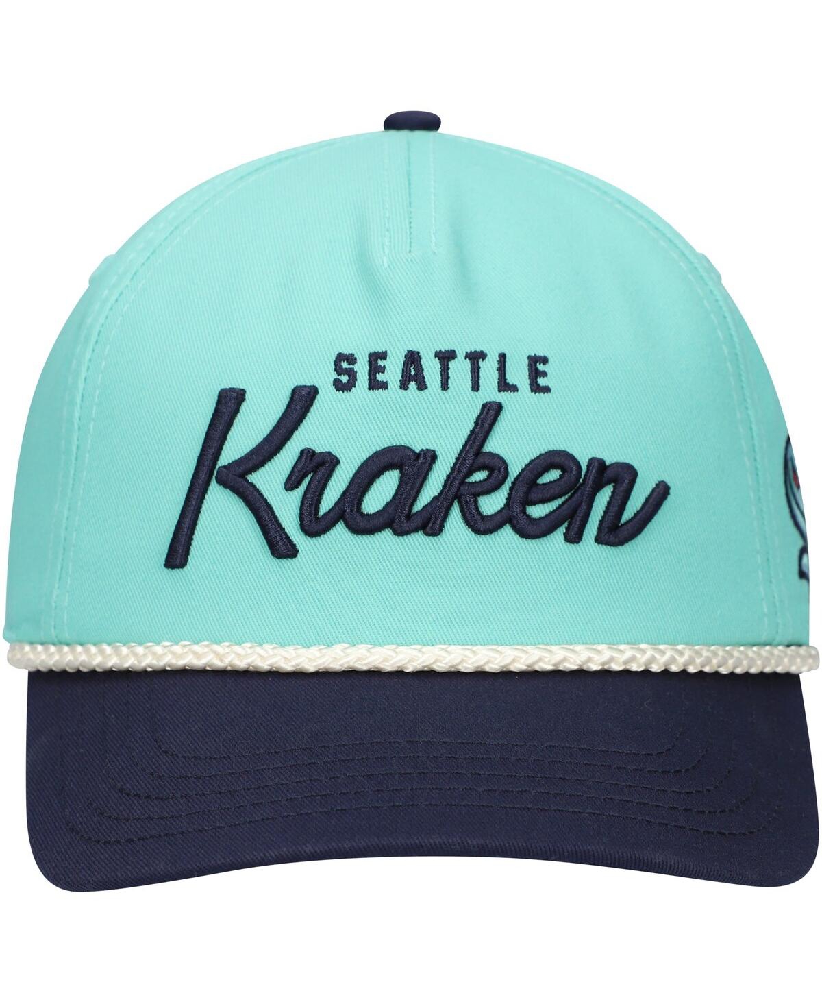 AMERICAN NEEDLE MEN'S LIGHT BLUE SEATTLE KRAKEN ROSCOE WASHED TWILL ADJUSTABLE HAT 