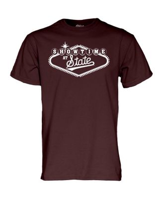 Men's and Women's Maroon Mississippi State Bulldogs Showtime at State T-Shirt