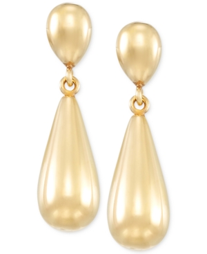 image of Signature Gold Teardrop Earrings in 14k Gold over Resin