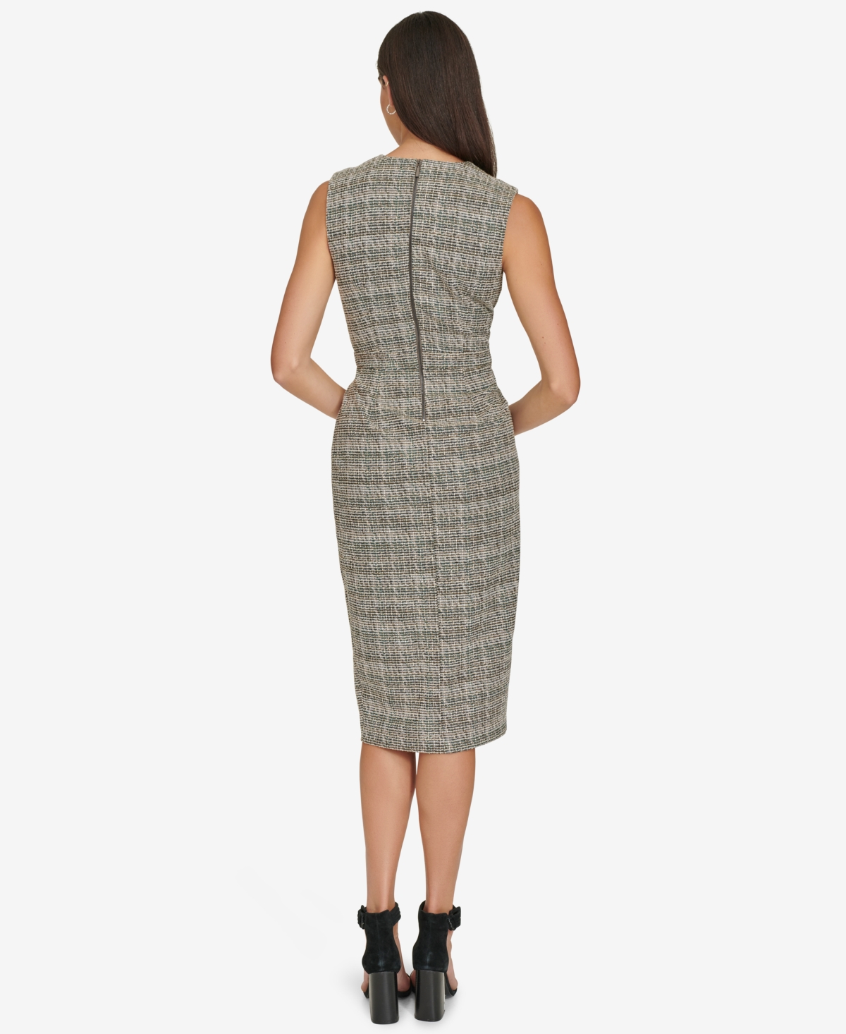 Calvin Klein Women's V-Neck Sleeveless Chain-Trim Dress