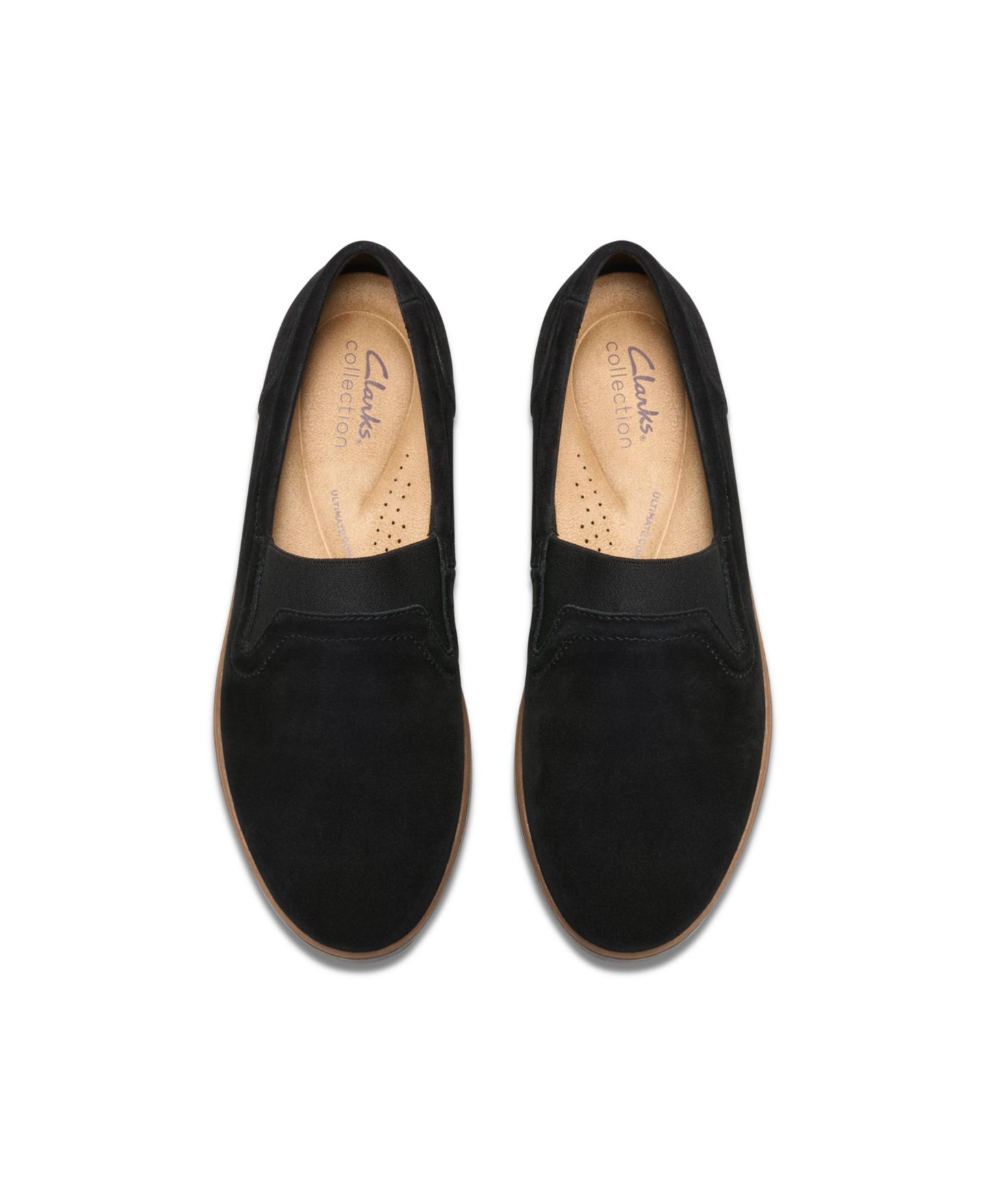 Женские туфли Clarks Collection Zylah Sky Slip-On, цвет: Чёрный замшевый — фото 7