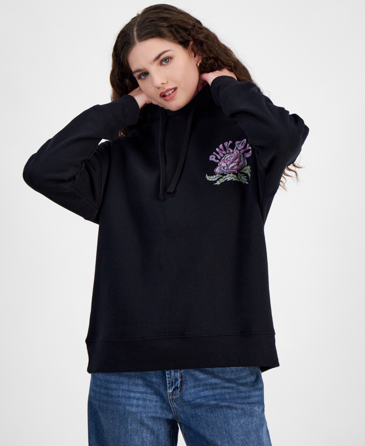 Juniors' Pink Floyd Pullover Hoodie Sweatshirt - Black