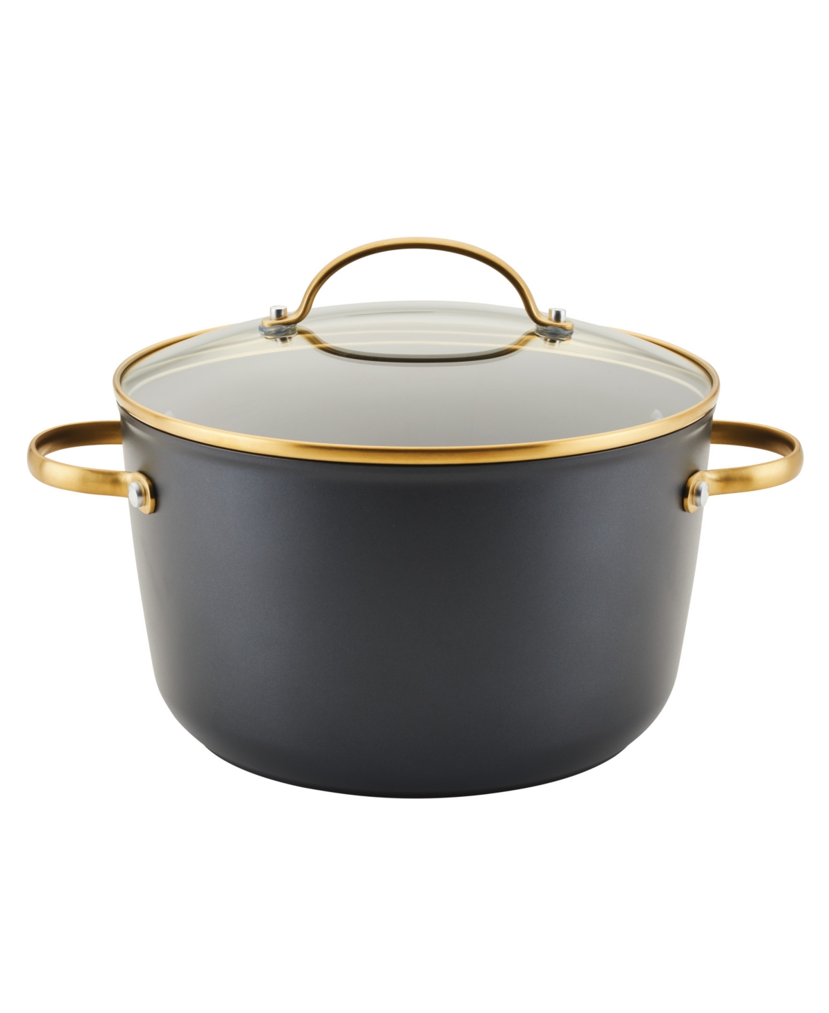 Farberware Forged Induction 6-quart Stockpot With Lid In Black