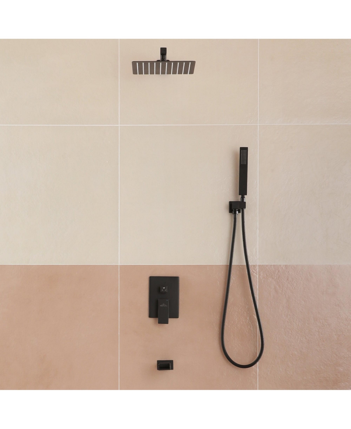 Boyel Living Wall Mount Single-Handle 1-Spray Tub and Shower Faucet with Handheld Shower - Inch (Valve Included)