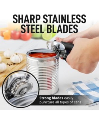 Heavy Duty Stainless Steel Can Opener Manual with Large Bottle Opener