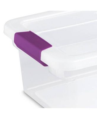 15 Qt. Plastic Stackable Storage Container with Lid, Clear (12 Pack)