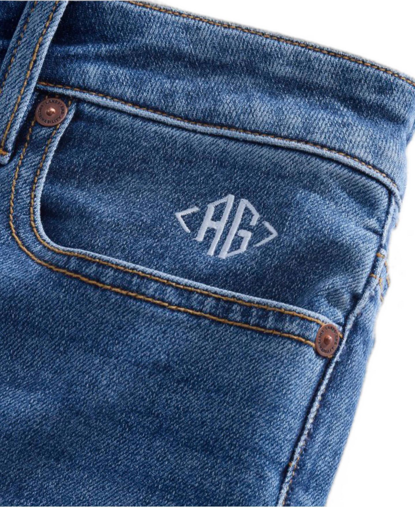 Женские джинсы Lands' End Recover Mid Rise Straight Leg Blue, цвет: Индиго синий — фото 2