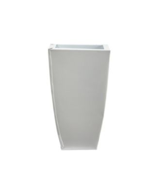 13 Inch Square Metal Planter Tapered Design Garden Pot