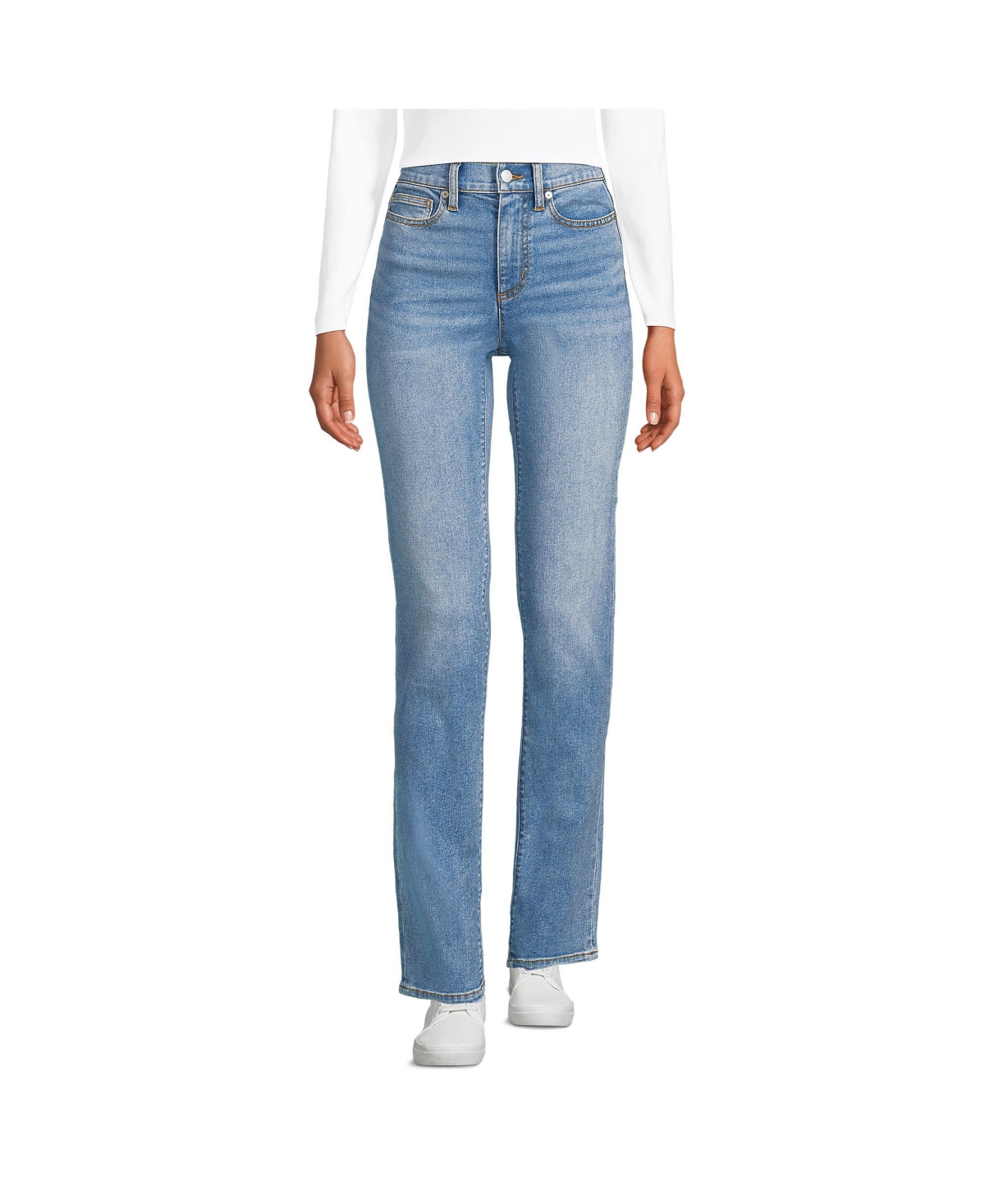 Women's Recover High Rise Straight Leg Blue Jeans - Beau blue