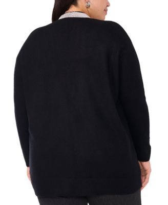 Plus Size Rhinestone-Trim Cardigan Sweater, Created for Macy's