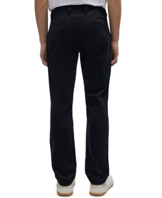 Men's Stretch-Cotton Satin Slim-Fit Trousers