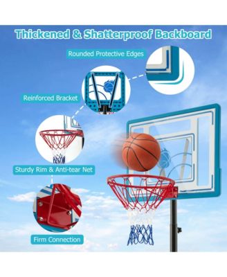 Pool Basketball Hoop 3.8-4.4 FT Adjustable Poolside BasketballGoal System