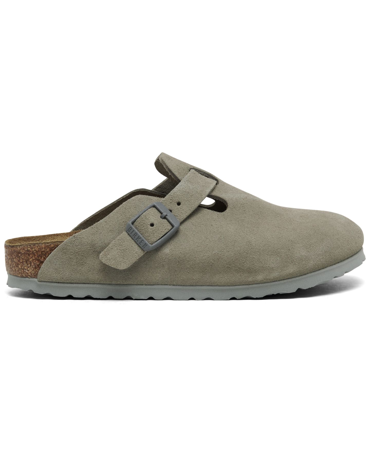 Женские сабо Birkenstock Boston Suede Leather, цвет: Серо-бежевый — фото 6