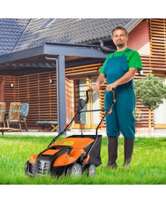 16-Inch Electric Dethatcher & Scarifier 15A 2-In-1 Lawn Dethatcher