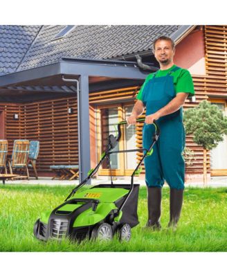 16-Inch Electric Dethatcher & Scarifier 15A 2-In-1 Lawn Dethatcher
