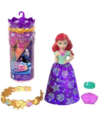 Royal Color Reveal Princess or Villain Small Doll with 5 Surprises