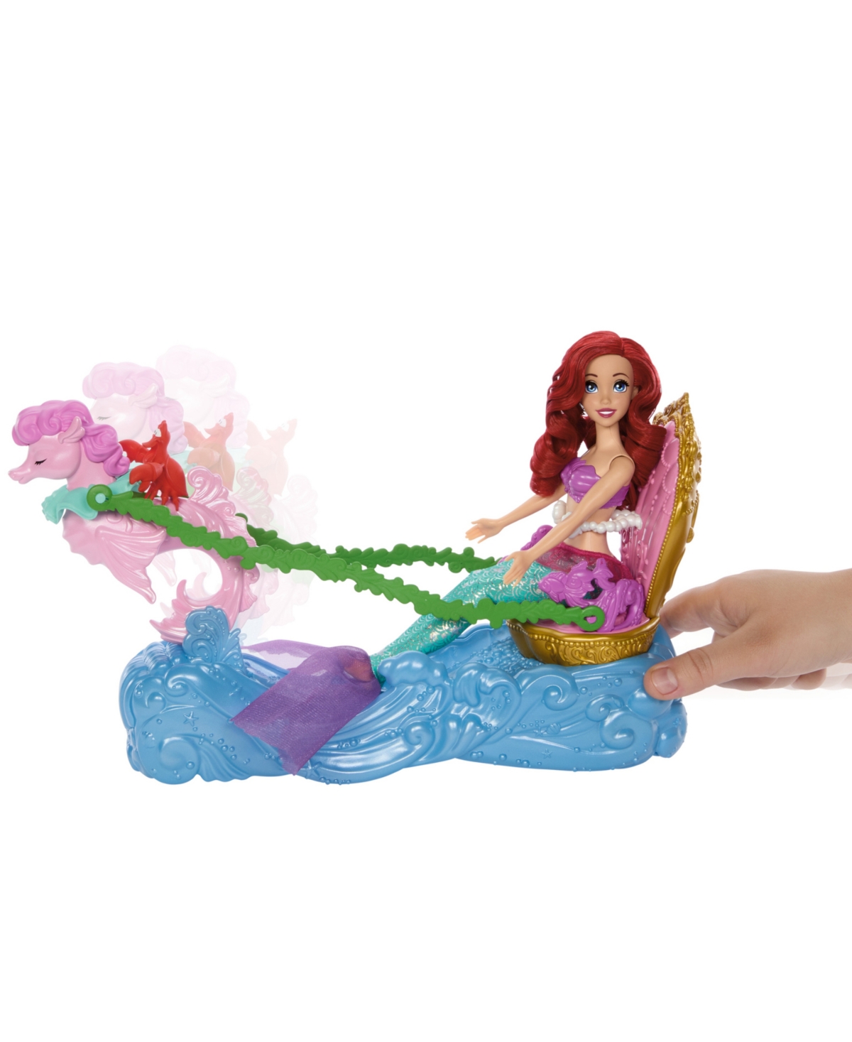 Disney Princess Ariel's Rolling Chariot With Mermaid Fashion Doll In Multi-color