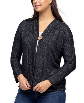 Women's Single Button Front Long Sleeve Cardigan