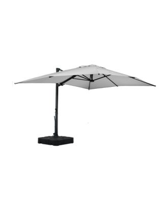 10x13 ft. 360° Rotation Cantilever Patio Umbrella with BaseandLED Light