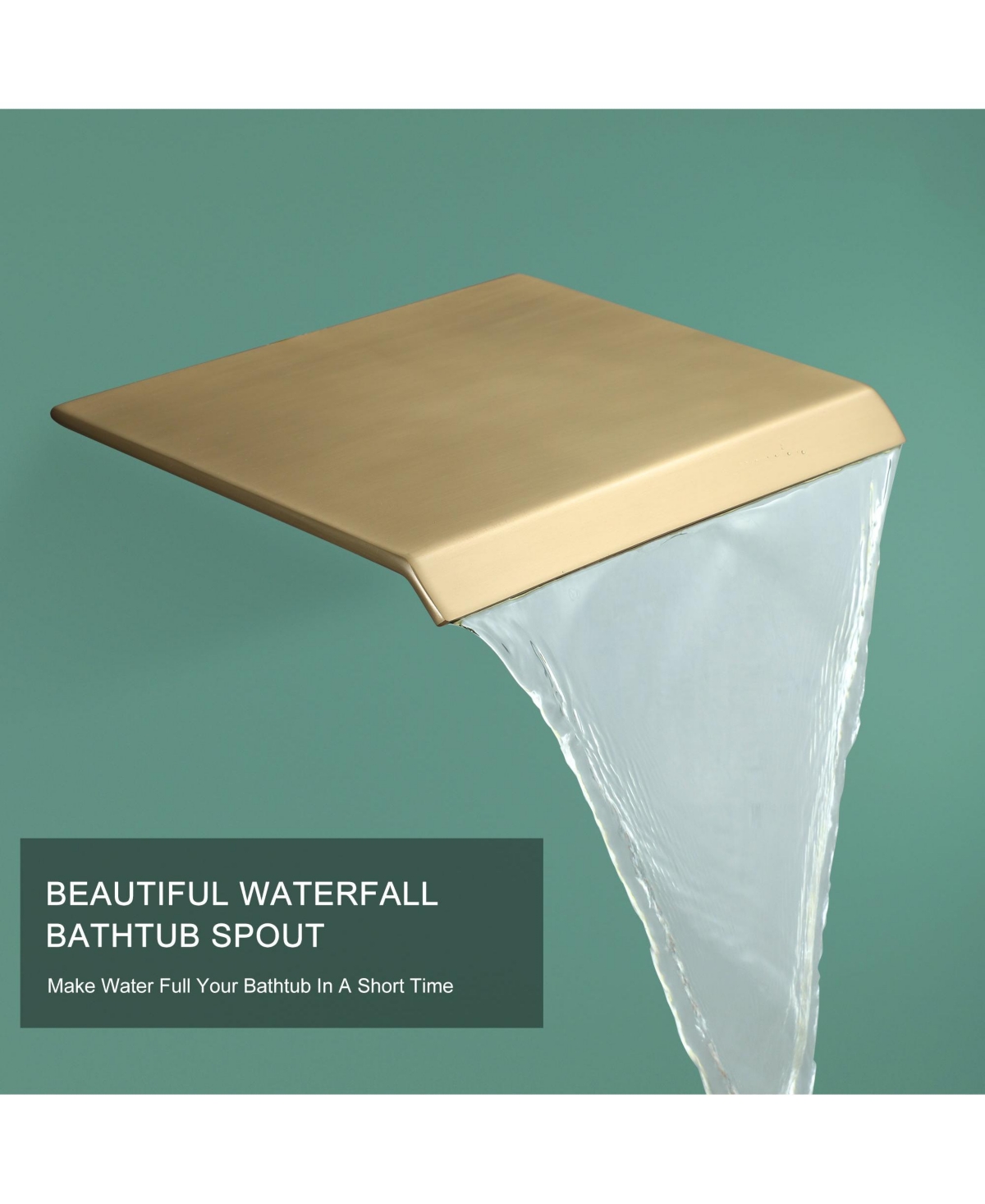 Boyel Living Ceiling Mount Single-Handle 1-Spray Tub and Shower Faucet 12 Inch (Valve Included) - Brushed gold