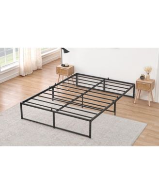 Queen Size Bed Frame Platform, Metal Queen Bed Mattress Frame with 3 in 1 Steel Support Ultra Sturdy, 14 inch No Box Spring Needed Easy to Assemble Black Bed Platform - Queen