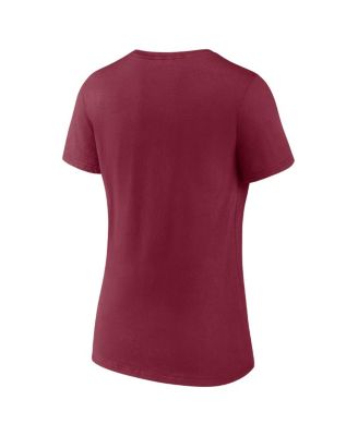 Women's Red Atlanta United FC Logo V-Neck T-Shirt