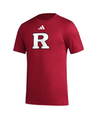 Men's Scarlet Rutgers Scarlet Knights Primary Locker Logo Pre-Game AEROREADY T-Shirt