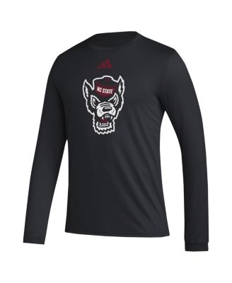 Men's Black NC State Wolfpack Primary Locker Logo Pre-Game Long Sleeve T-Shirt