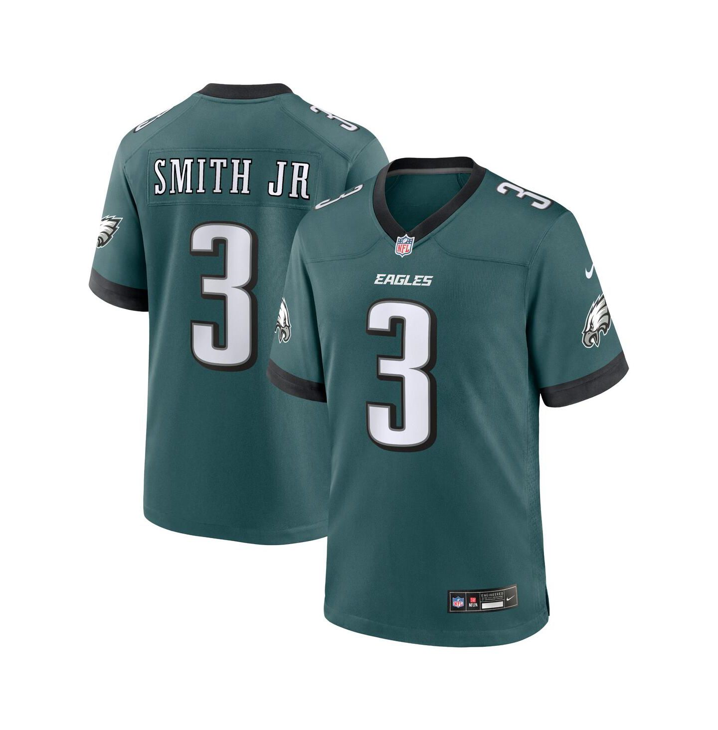 Мужской топ Nike Nolan Smith Philadelphia Eagles Game Jersey, цвет: Зелёный — фото 1